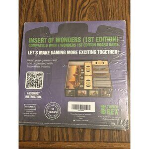 Tower Rex Board Game Organizer for 7 Wonders 1st Edition Board Game Accessory